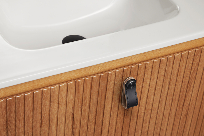 Knopp Läder Svart 2-pack 